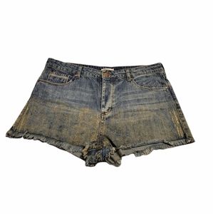 Sun & Shadow Denim Shorts Gold Detail Women's Size 32